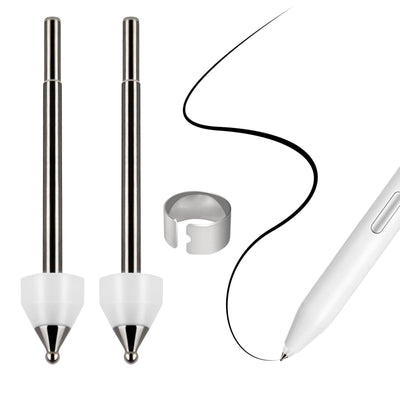No Wore Out Titanium Alloy Replacement Fine Tips fit for Samsung S Pen Creator Edition Precise Enhance Smooth Ballpoint Note Taking Nibs2 Pcs