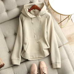 Loose Hooded Drawstring Sweater for Women