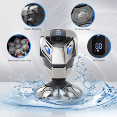7D Cordless Shaver Hair Trimmer Men’s 5-In-1 Electric Head Shaver Razor Men Wet