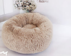 Round Plush Dog Bed From 15.75 to 39.37 Inches