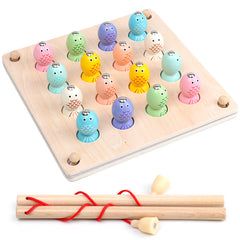 Kids' Wooden Logic Chess & Fishing Fun