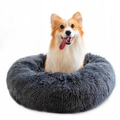 Round Plush Dog Bed From 15.75 to 39.37 Inches